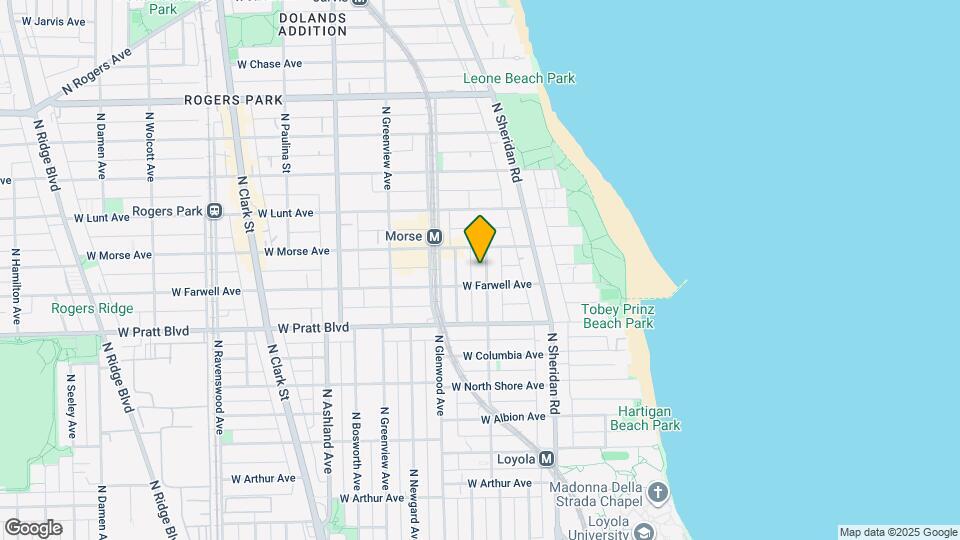 6912 N Lakewood Ave, Unit 1 Map and Location Details