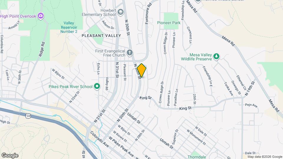 645 N 30th St Map and Location Details