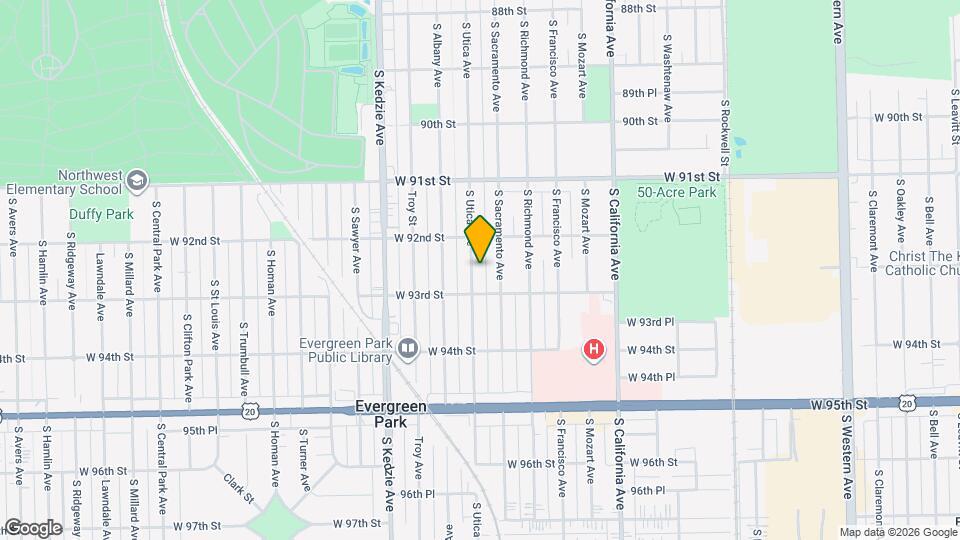 9237 S Utica Ave Map and Location Details