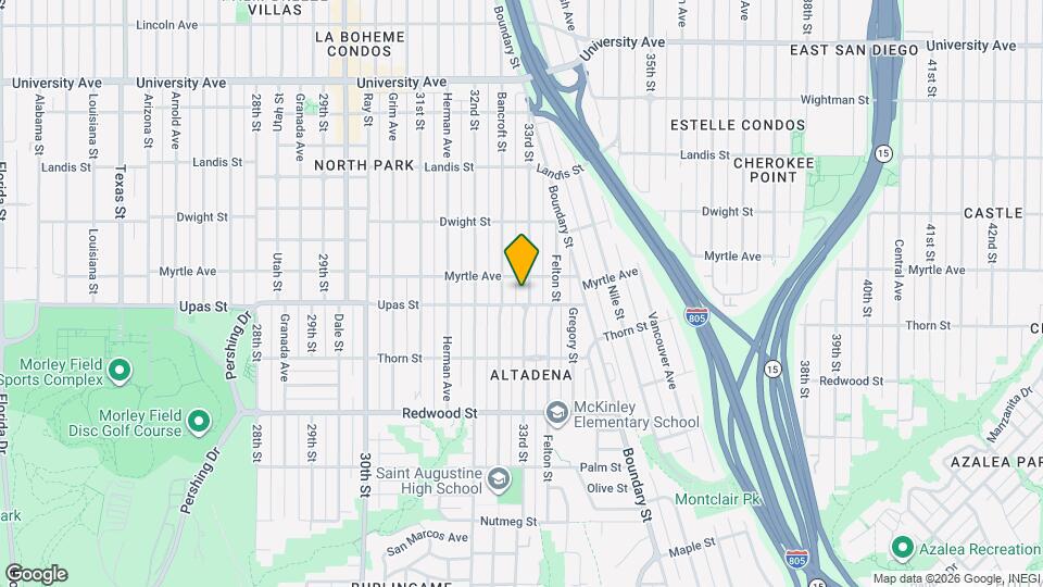 3422 33rd St Map and Location Details