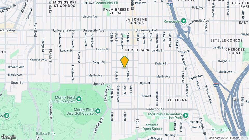3539 Granada Ave Map and Location Details