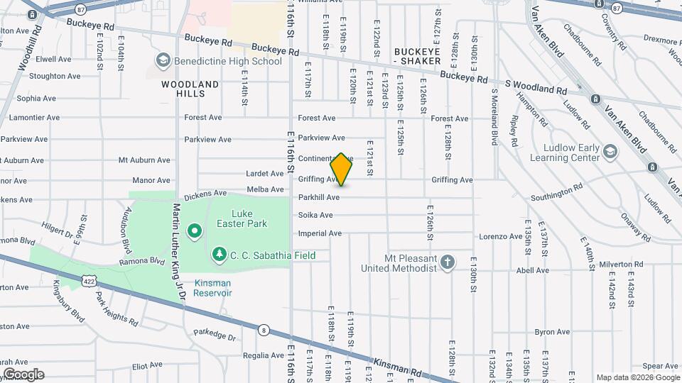 11909 Parkhill Ave Mapa y Detalles de la Ubicación