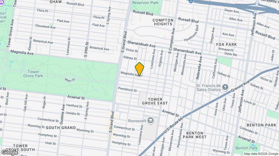 3438 Magnolia Ave Map and Location Details
