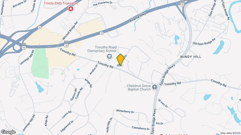 1820 Timothy Rd Map and Location Details