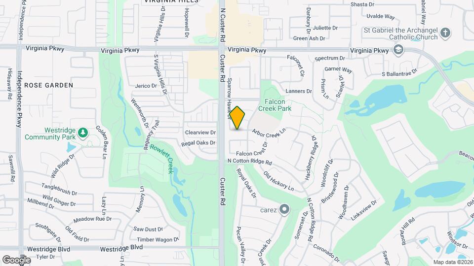 8813 Arbor Creek Ln Map and Location Details