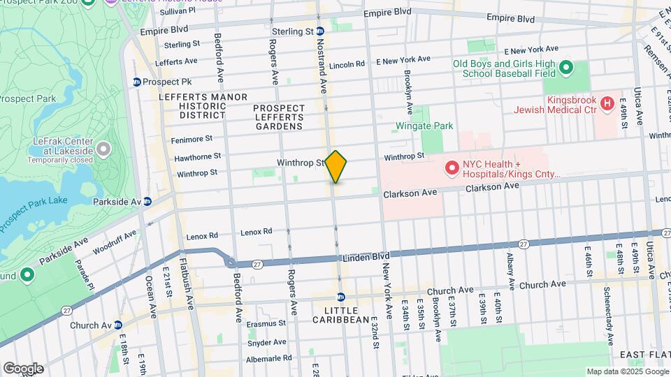 1279 Nostrand Ave Map and Location Details