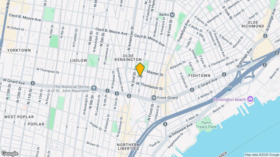 1324 N Hancock St Map and Location Details