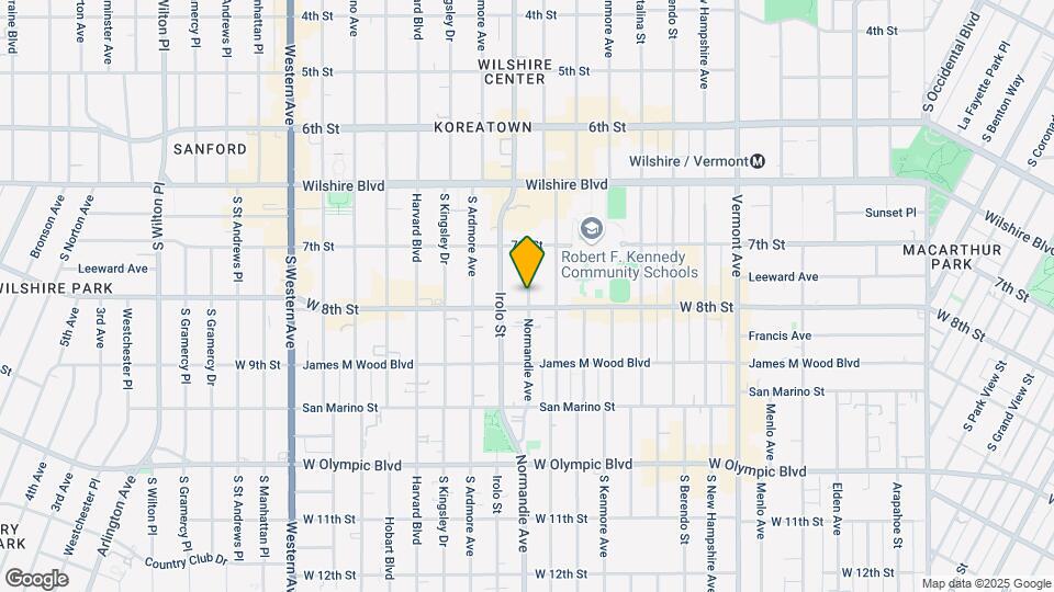 755 Normandie Ave Map and Location Details