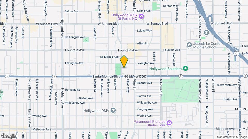 1132 N Cahuenga Blvd Map and Location Details