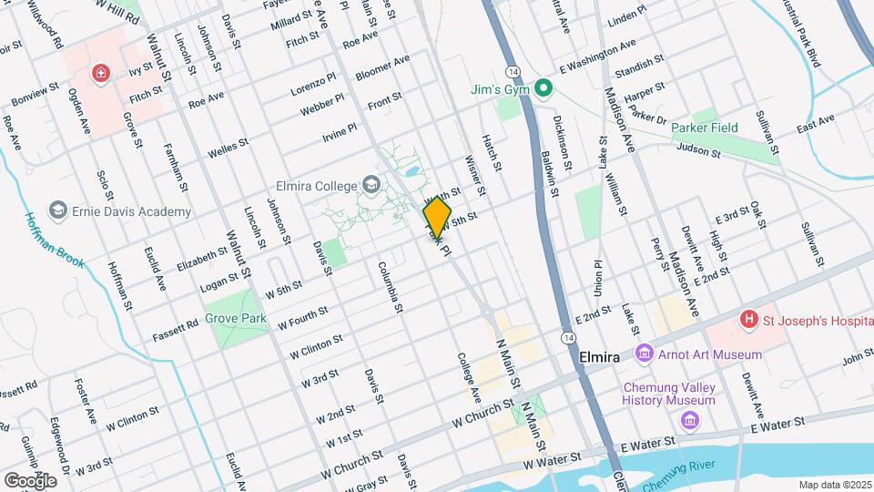661 Park Pl Map and Location Details