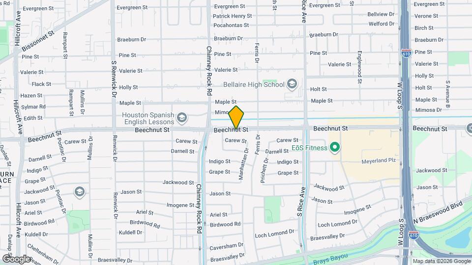 5231 Beechnut St Map and Location Details