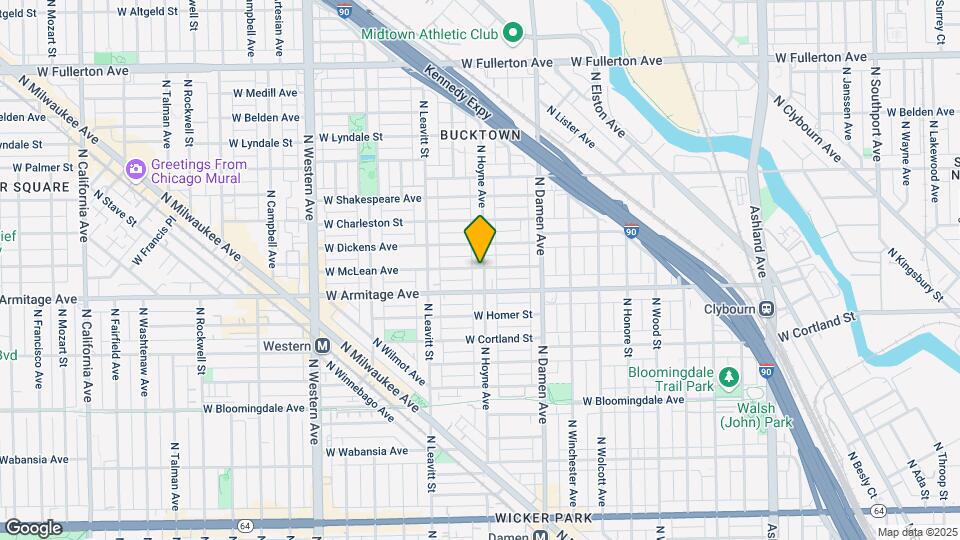 2020 N Hoyne Ave Map and Location Details