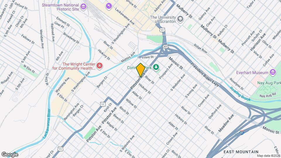 417 Pittston Ave Mapa y Detalles de la Ubicación