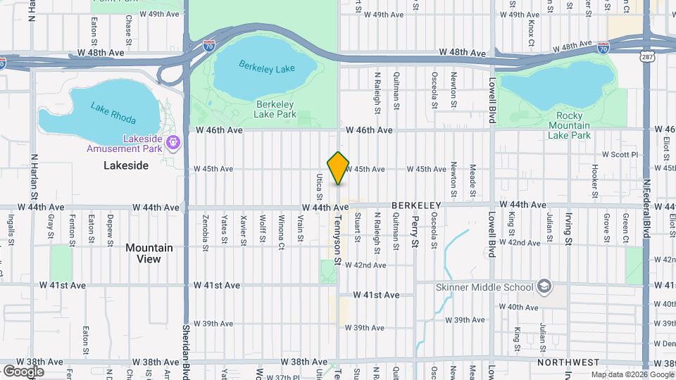 4447 Tennyson St Map and Location Details