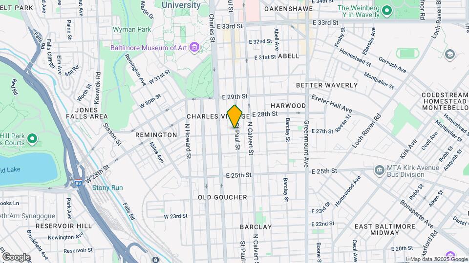 2708 Saint Paul St, Unit 2FF Map and Location Details