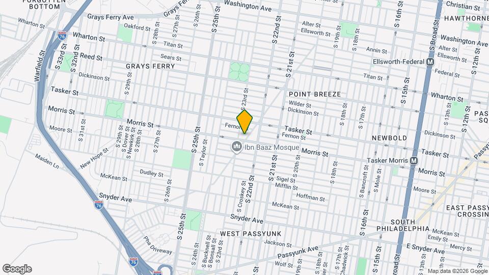 1650 Point Breeze Ave Map and Location Details