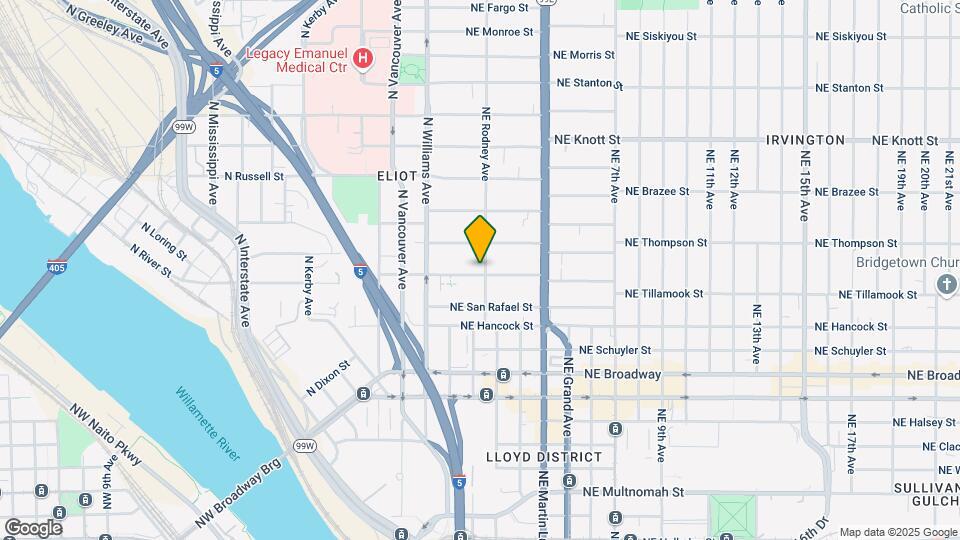 2109 NE Rodney Ave Map and Location Details