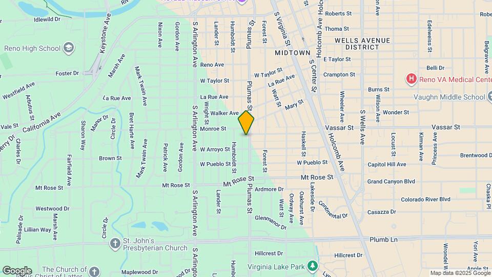 1245 Plumas St Map and Location Details
