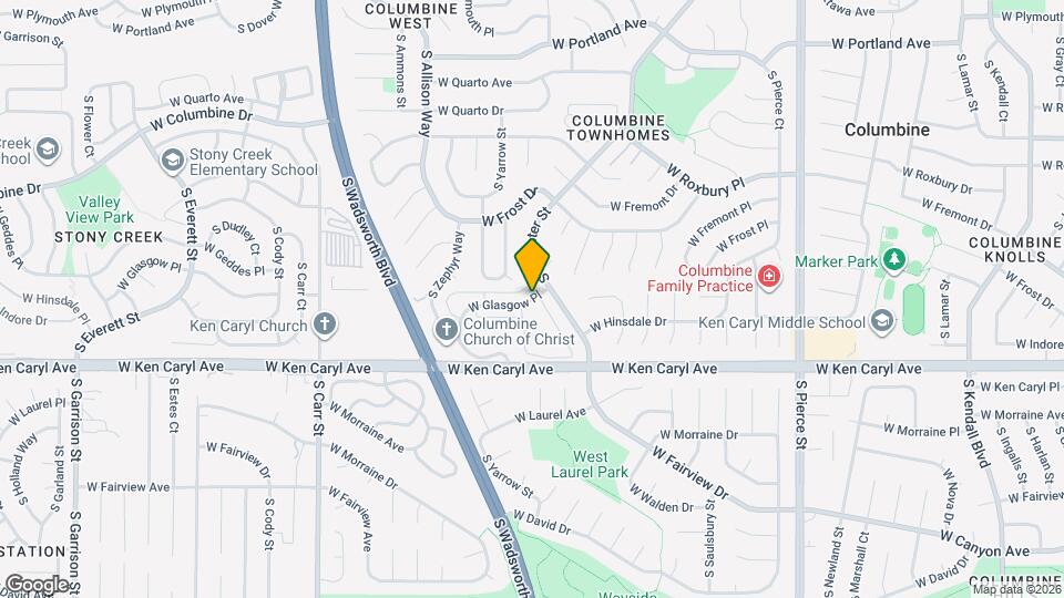 7700 W Glasgow Pl Map and Location Details