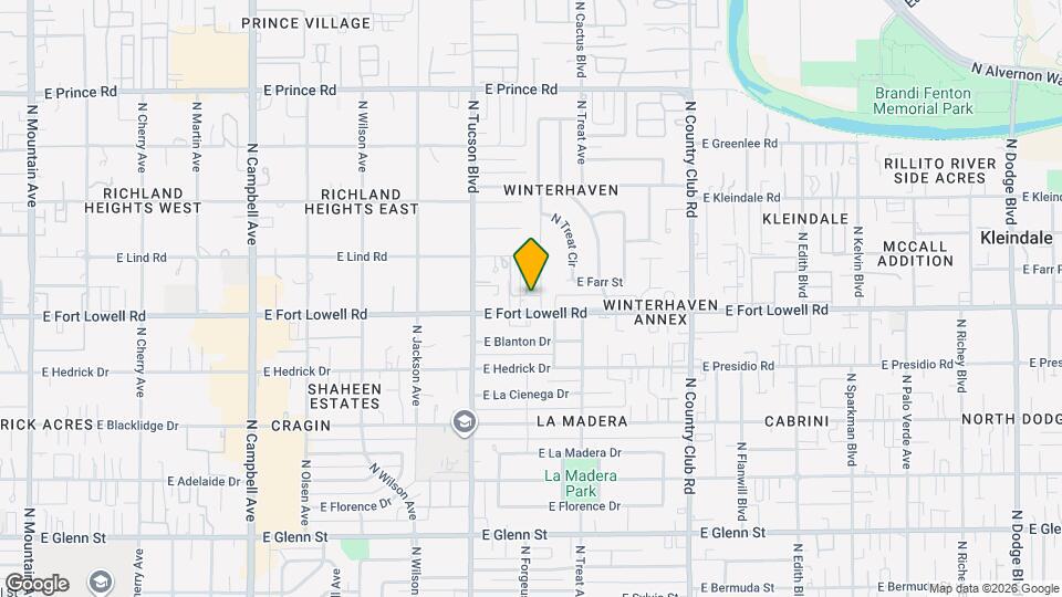 2611 E Fort Lowell Rd Mapa y Detalles de la Ubicación