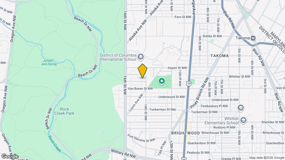 1405 Whittier St NW Map and Location Details