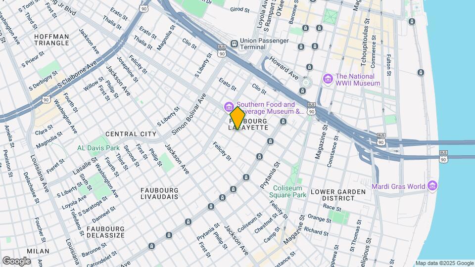 1600 Baronne St Map and Location Details