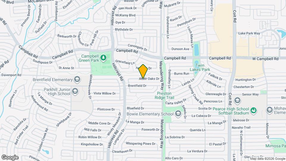 7308 Arbor Oaks Dr Map and Location Details