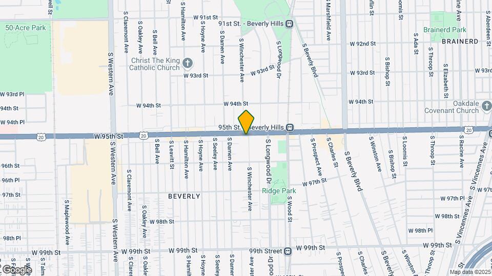 1933 W 95th St Mapa y Detalles de la Ubicación