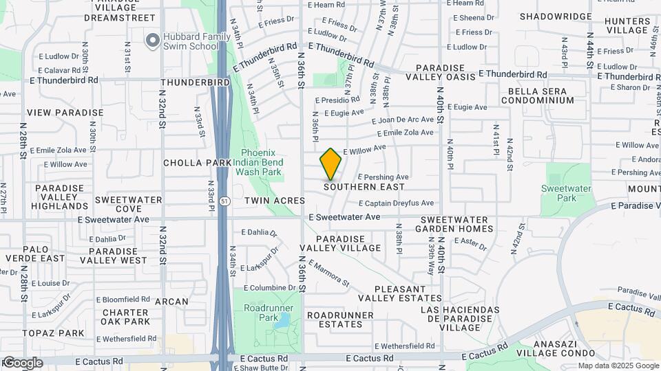 3643 E Surrey Ave Map and Location Details