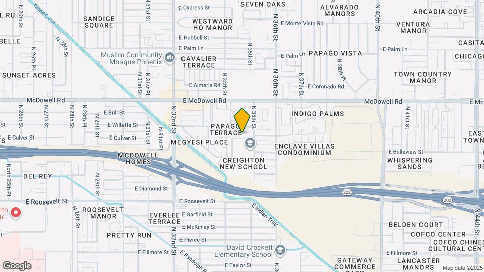 3422 E Culver St Map and Location Details