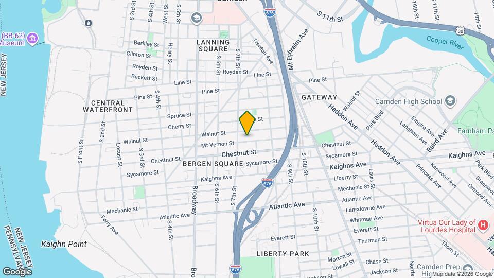 721 Mt Vernon St Map and Location Details