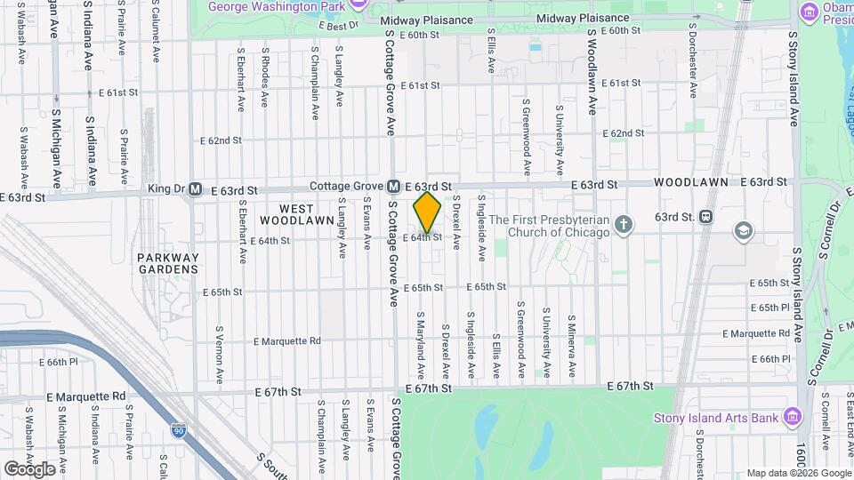 6401 S Maryland Ave Map and Location Details