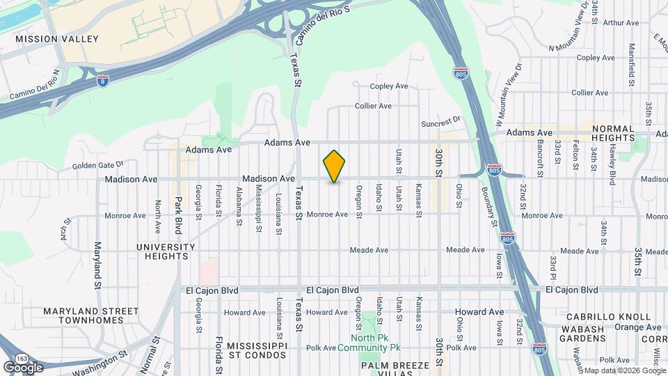 4580 Hamilton St Map and Location Details