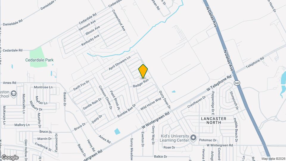 1021 Badger Run Map and Location Details