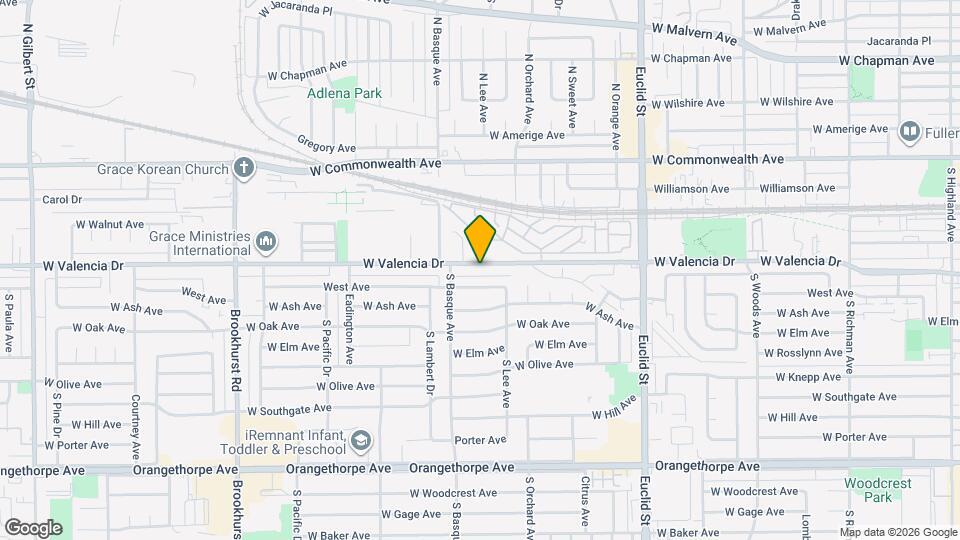 1330 W Valencia Dr, Unit B Map and Location Details