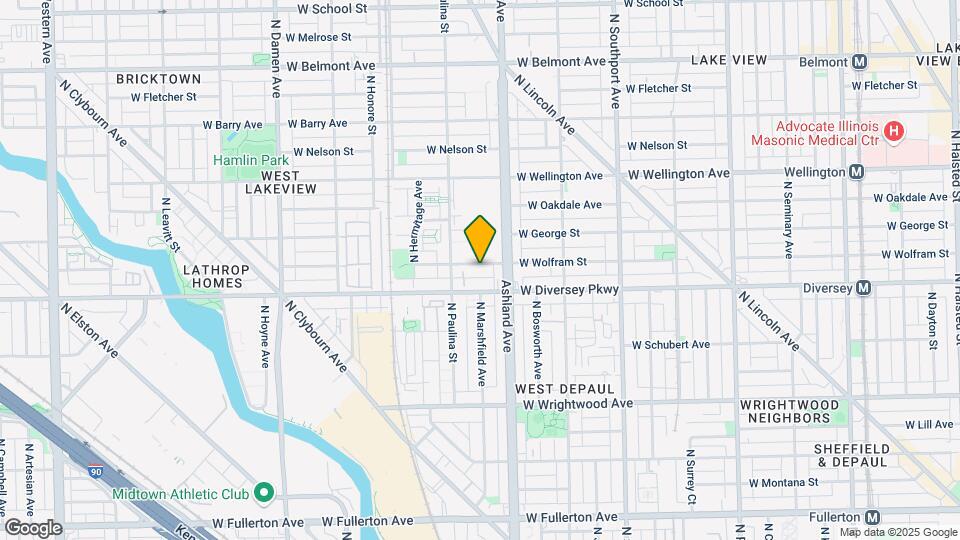1631 W Wolfram St Map and Location Details