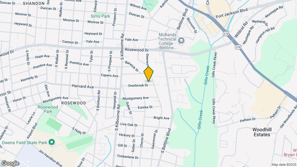 3925 Overbrook Dr Map and Location Details