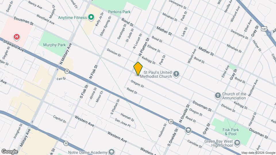 1335 Dousman St Map and Location Details