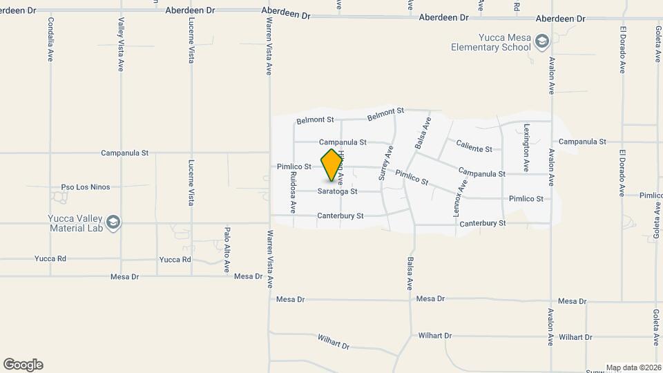 57876 Saratoga St Map and Location Details