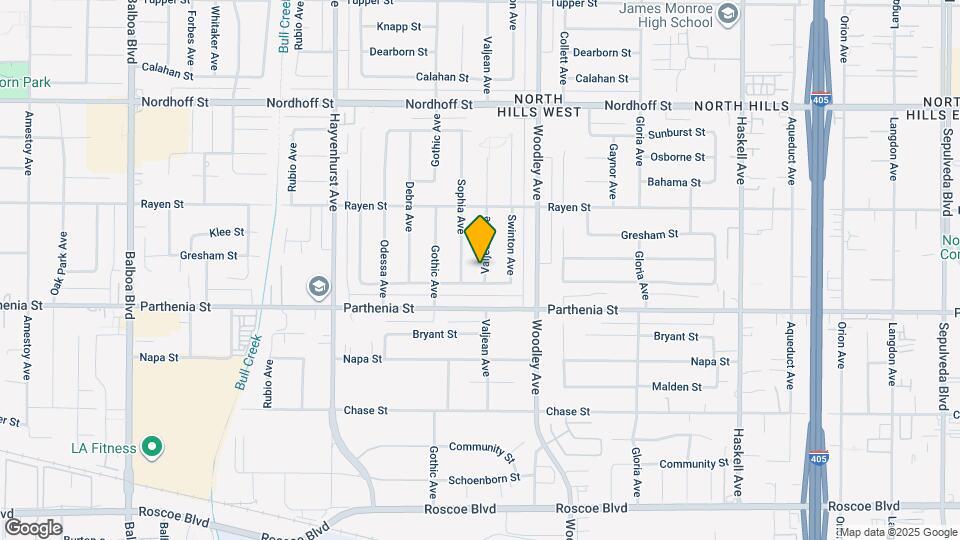 8745 Valjean Ave Map and Location Details