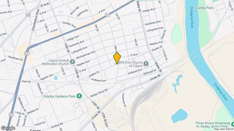 813 Poplar St Map and Location Details