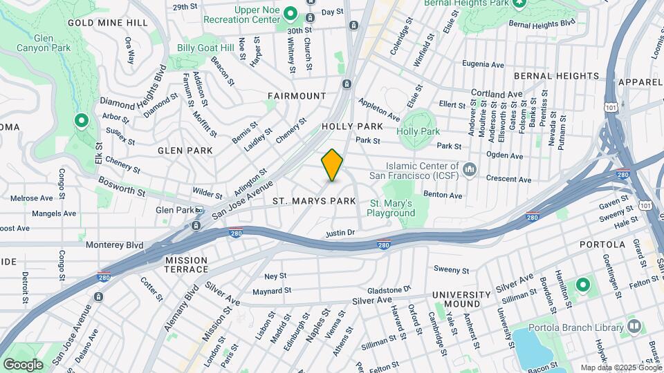 3951 Mission St Map and Location Details