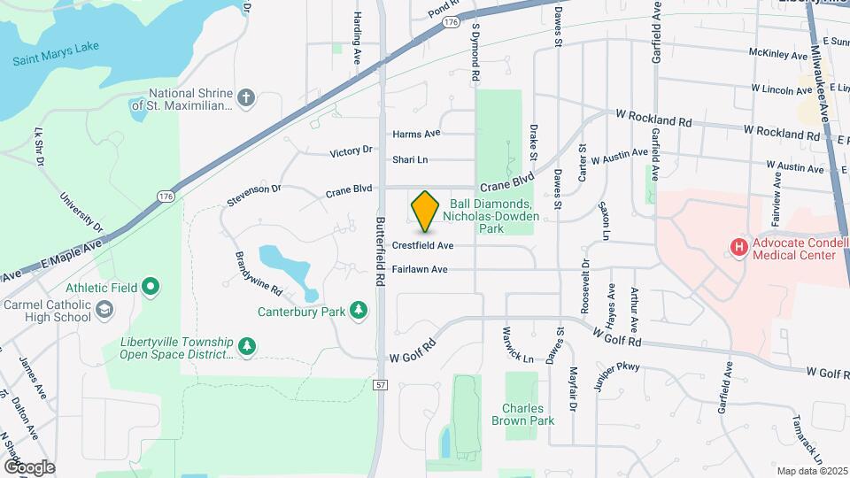 1046 Crestfield Ave Map and Location Details