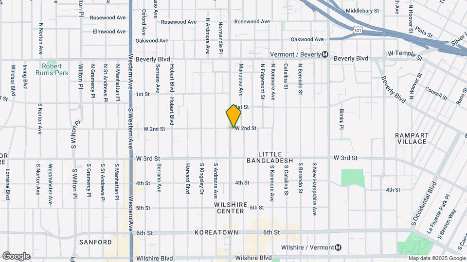 200 N Normandie Ave Mapa y Detalles de la Ubicación