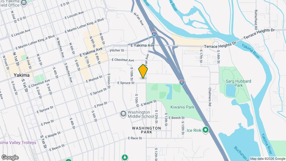 1017 E Spruce St Map and Location Details