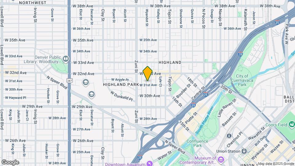 3102 Wyandot St Map and Location Details