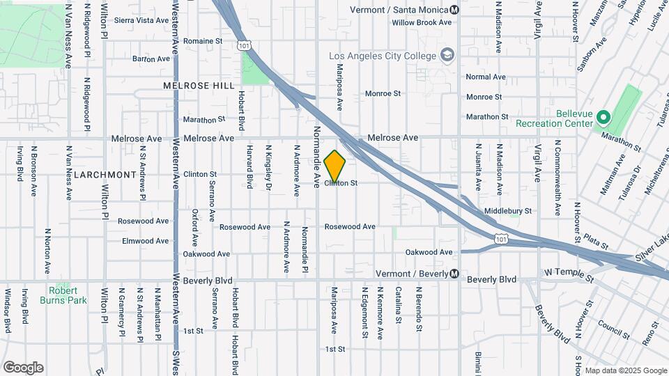 571 N Mariposa Ave Map and Location Details