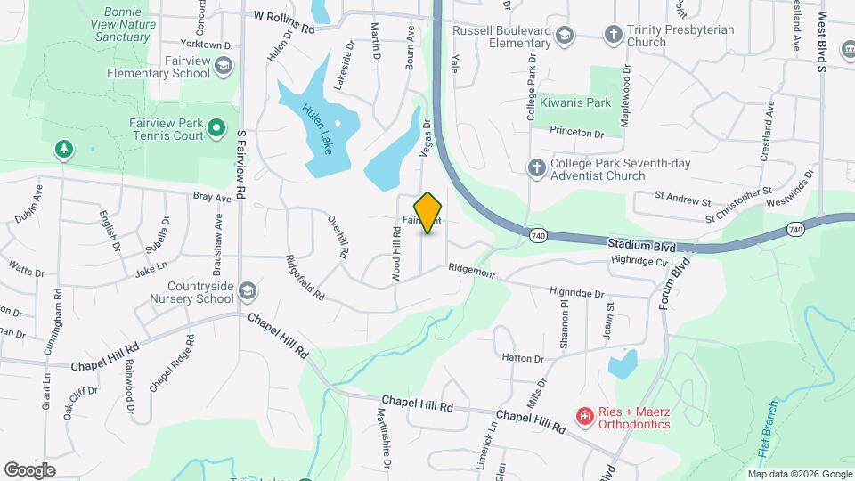 1300 Fieldcrest Map and Location Details