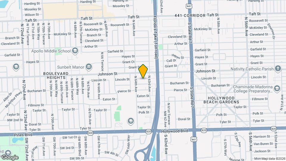 6316 Lincoln St Map and Location Details