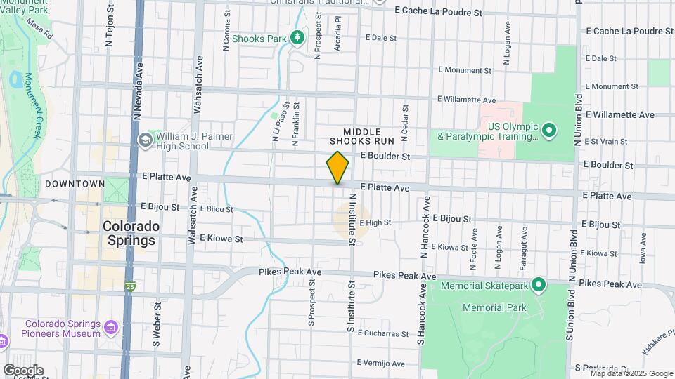 831 E Platte Ave Map and Location Details